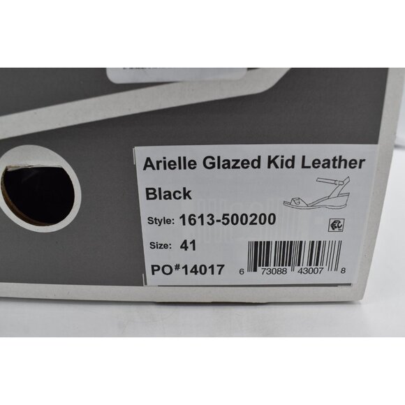 Dansko Womens Size EU 41 US 10.5-11 Arielle Black Glazed Leather Wedge Sandals - Picture 13 of 13